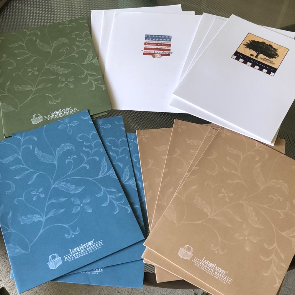 Longaberger Folder Set of 15